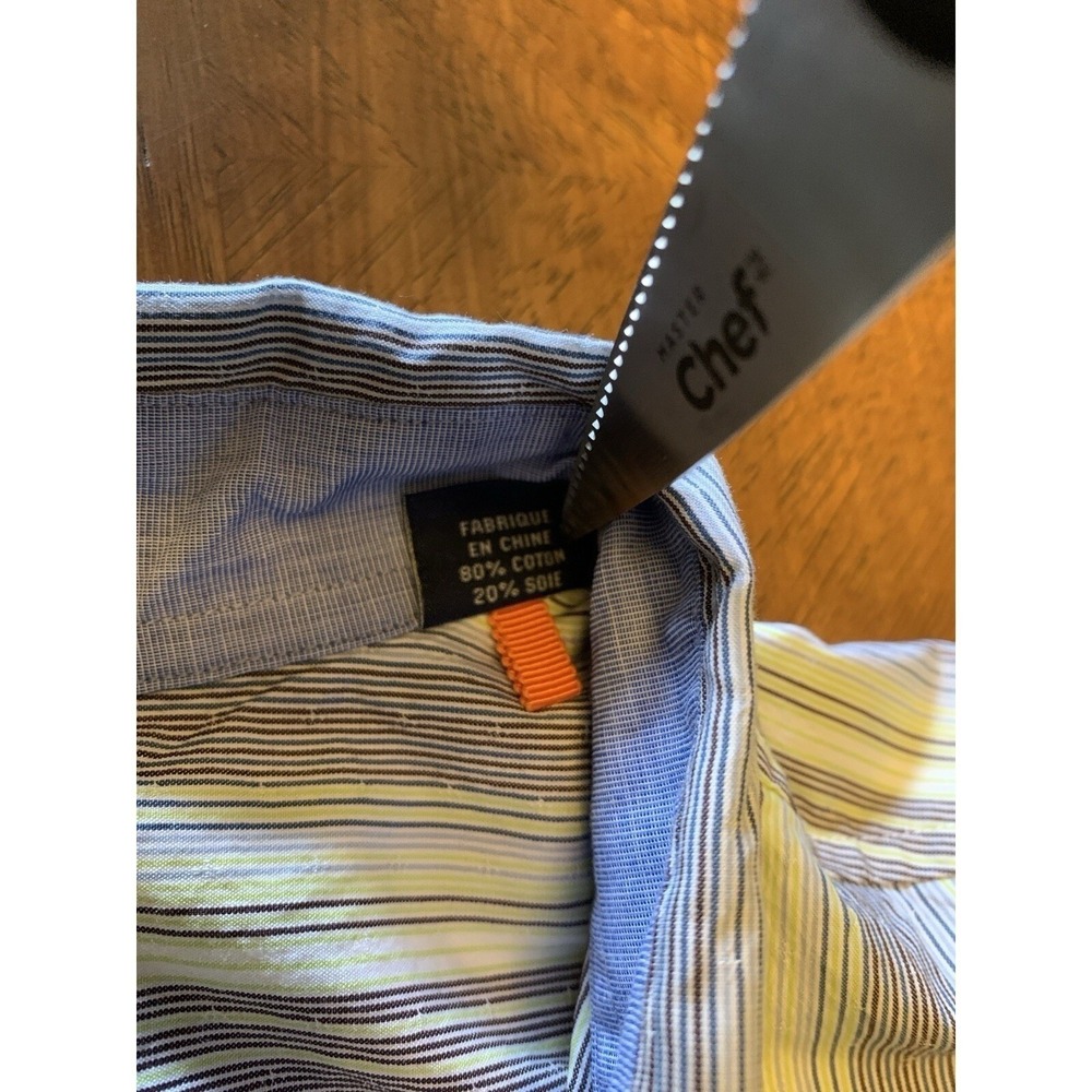 Tommy Bahama 20%‎ Silk XL Long Sleeve Button Up Shirt Striped Camp Beach - Picture 6 of 12